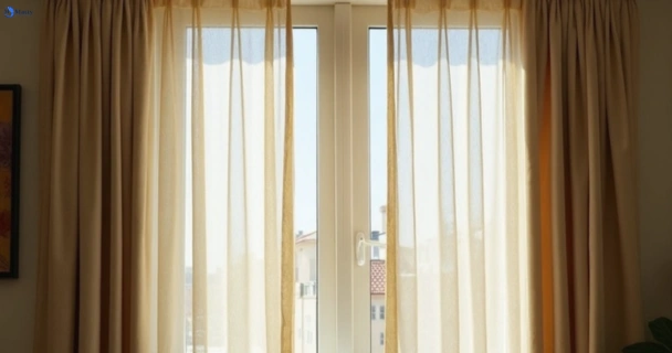 Dull dusty drapes in miami before professional cleaning